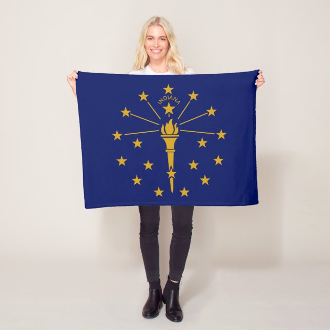 Staatsflagge Indiana Fleecedecke (Beispiel)