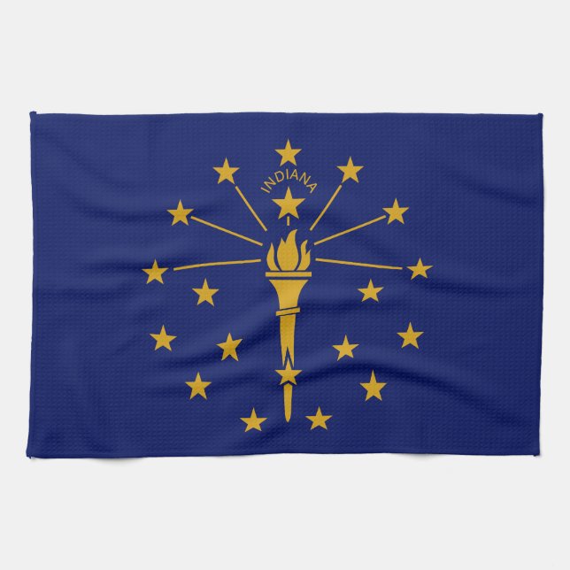 Staatsflagge Indiana Geschirrtuch (Horizontal)