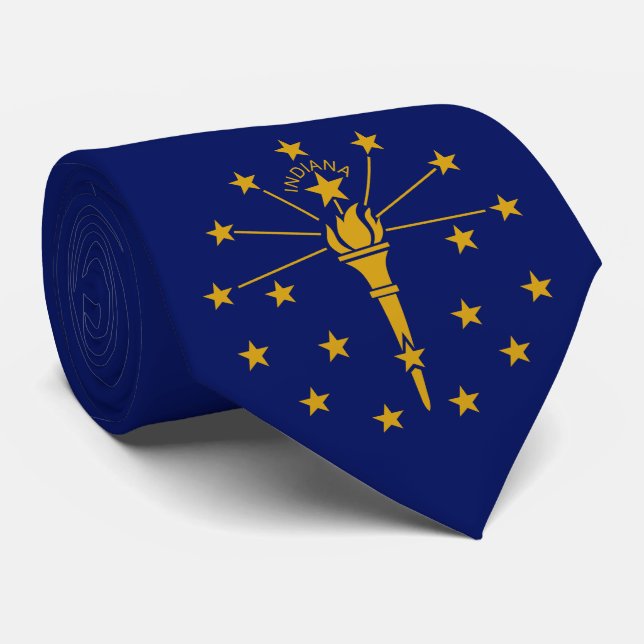 Staatsflagge Indiana Krawatte (Gerollt)