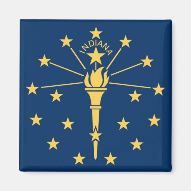 Staatsflagge Indiana Magnet (Vorne)