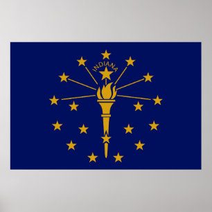 Staatsflagge Indiana Poster