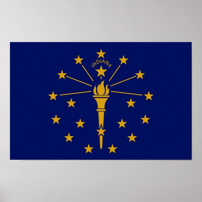 Staatsflagge Indiana Poster (Vorne)