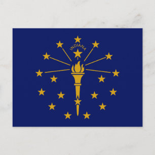 Staatsflagge Indiana Postkarte