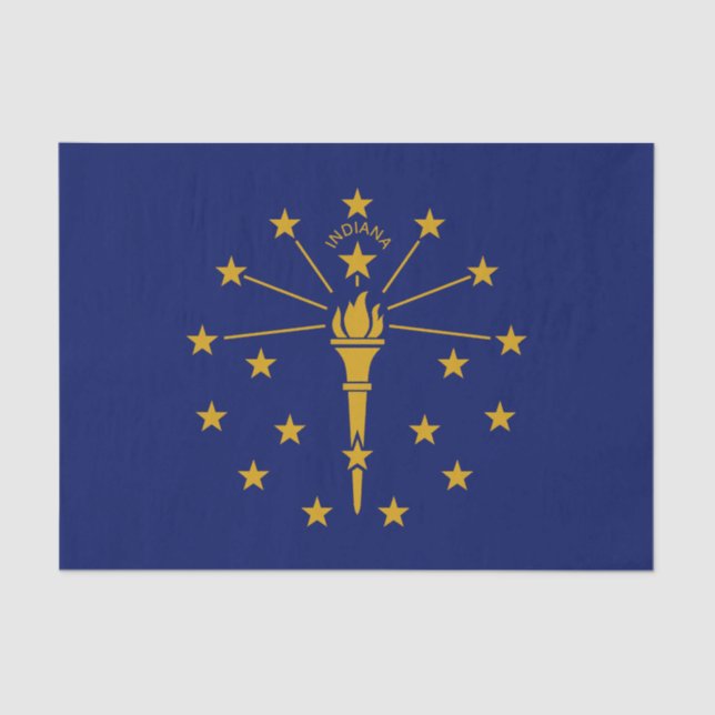 Staatsflagge Indiana Seidenpapier (Vorderseite)