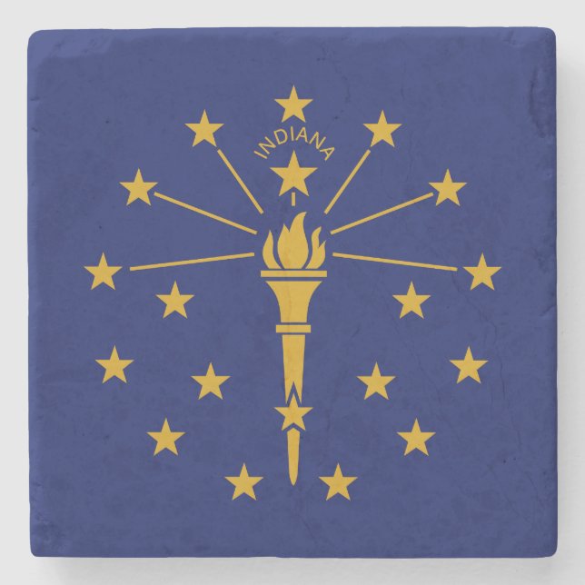 Staatsflagge Indiana Steinuntersetzer (Vorderseite)