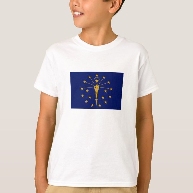 Staatsflagge Indiana T-Shirt (Vorderseite)