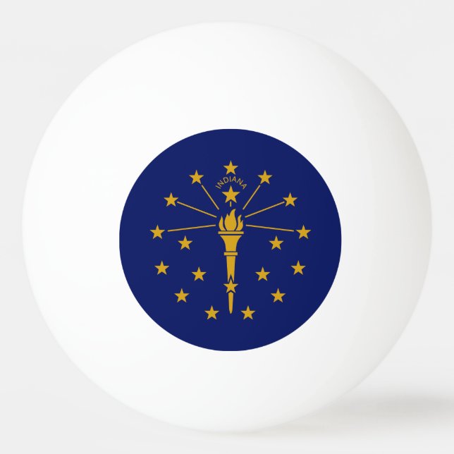 Staatsflagge Indiana Tischtennisball (Vorderseite)