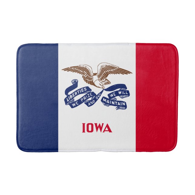 Staatsflagge Iowa Badematte (Vorderseite)