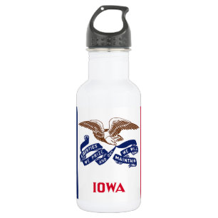 Staatsflagge Iowa Edelstahlflasche