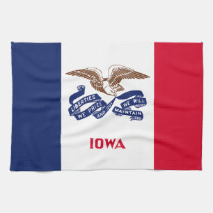 Staatsflagge Iowa Geschirrtuch