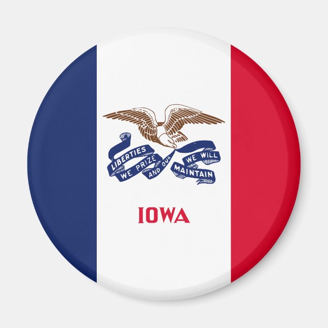 Staatsflagge Iowa Magnet (Vorne)