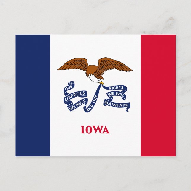 Staatsflagge Iowa Postkarte (Vorderseite)