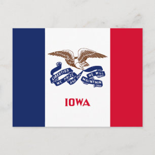 Staatsflagge Iowa Postkarte