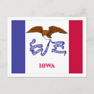 Staatsflagge Iowa Postkarte