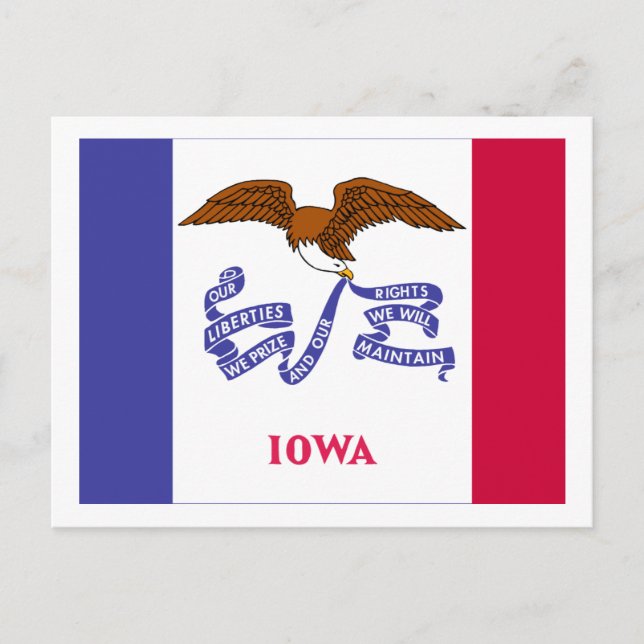 Staatsflagge Iowa Postkarte (Vorderseite)