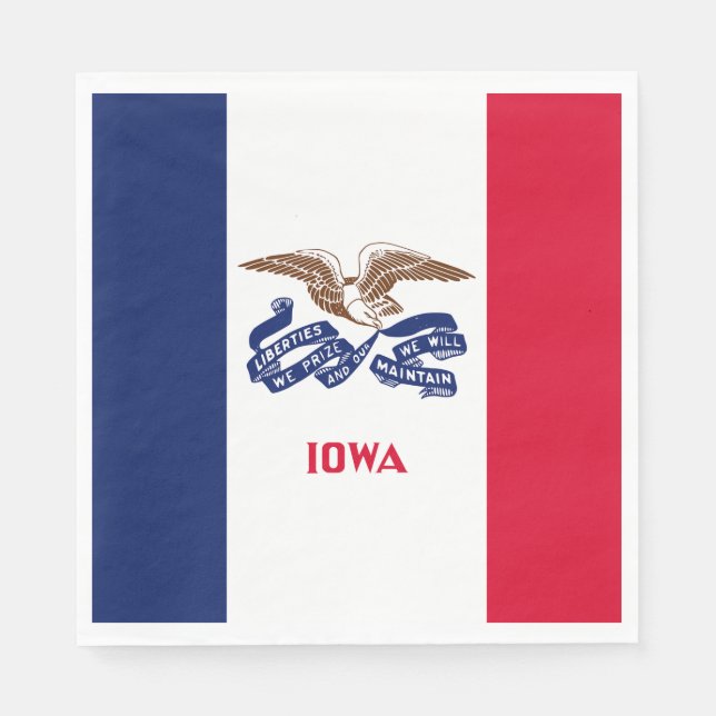 Staatsflagge Iowa Serviette (Vorderseite)