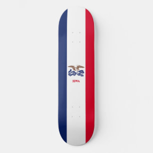 Staatsflagge Iowa Skateboard