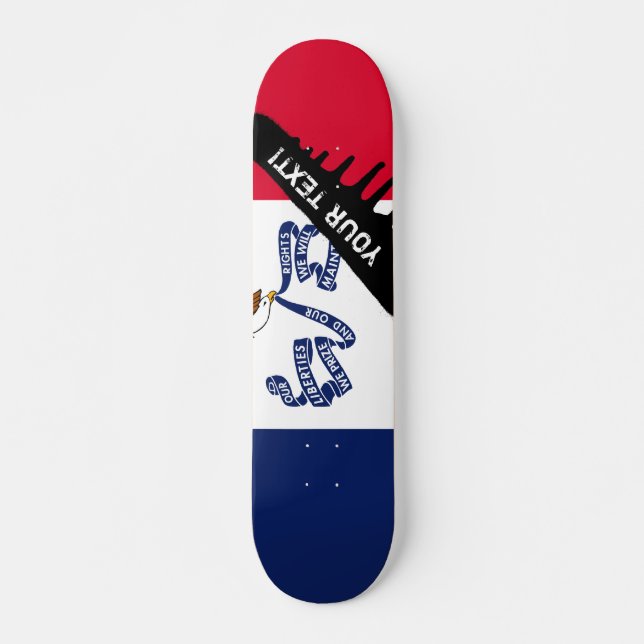 Staatsflagge Iowa Skateboard (Vorne)