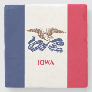 Staatsflagge Iowa Steinuntersetzer