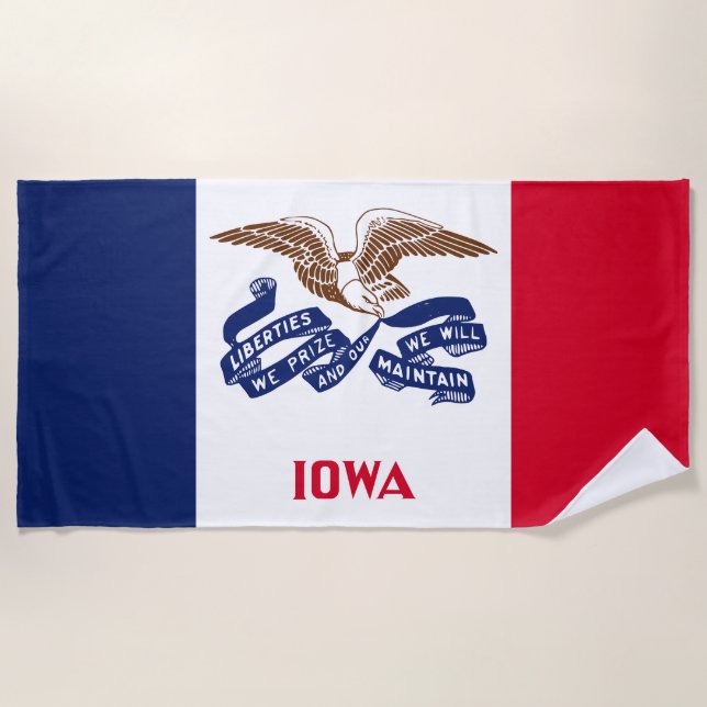 Staatsflagge Iowa Strandtuch (Vorderseite)