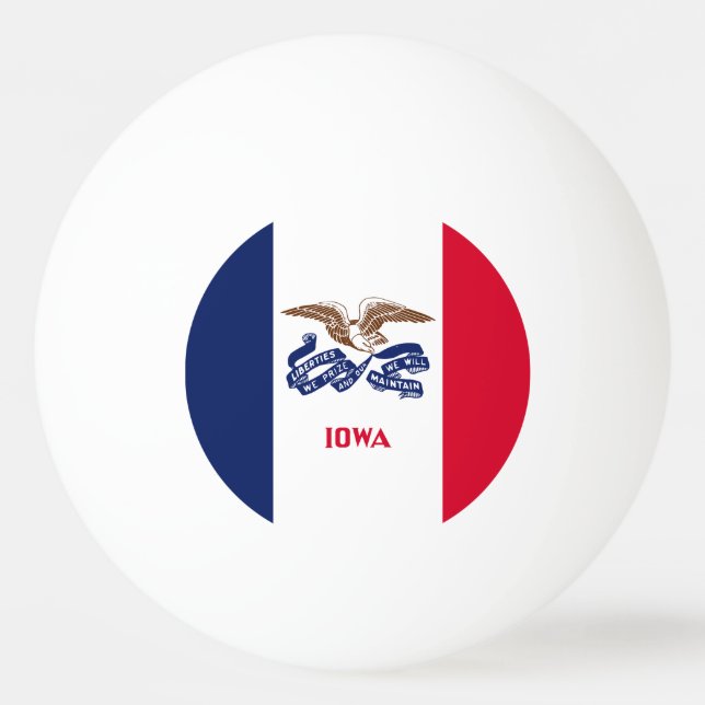 Staatsflagge Iowa Tischtennisball (Vorderseite)
