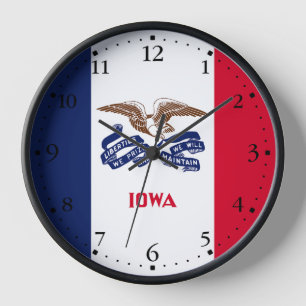 Staatsflagge Iowa Uhr