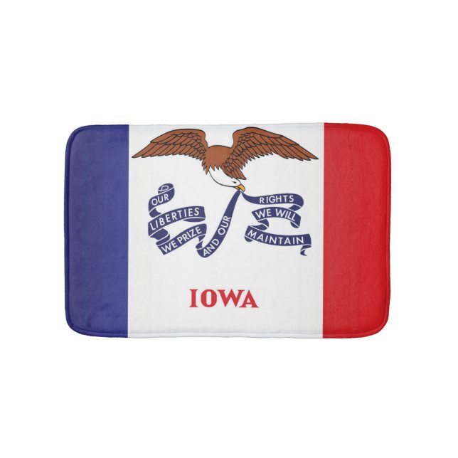 Staatsflagge Iowa, USA Badematte (Vorderseite)