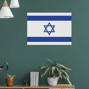 Staatsflagge Israels, Davidstern Judentum jüdisch Poster