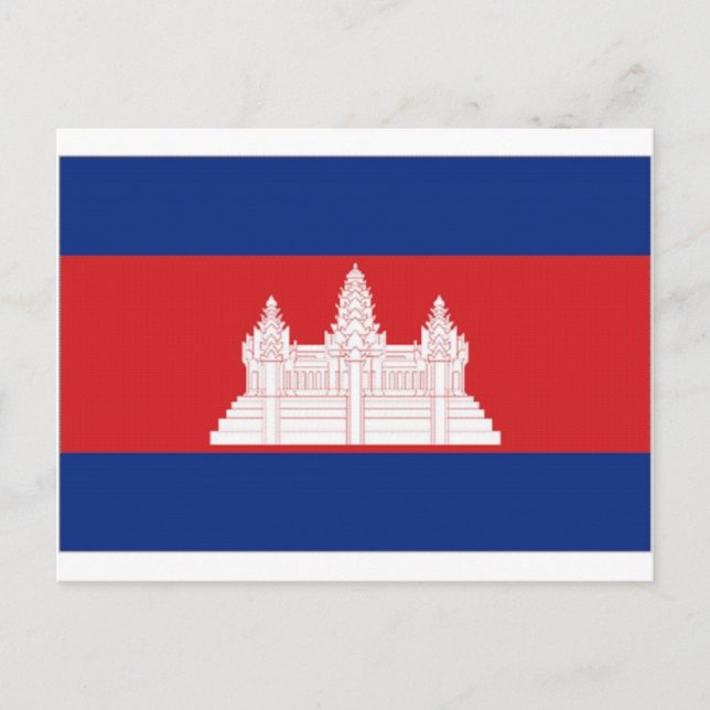 Staatsflagge Kambodschas Postkarte (Vorderseite)
