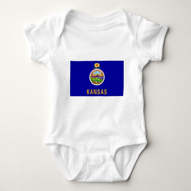 Staatsflagge Kansas Baby Strampler (Vorderseite)