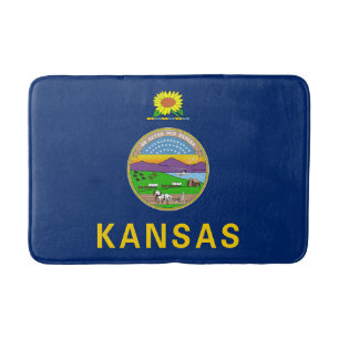 Staatsflagge Kansas Badematte
