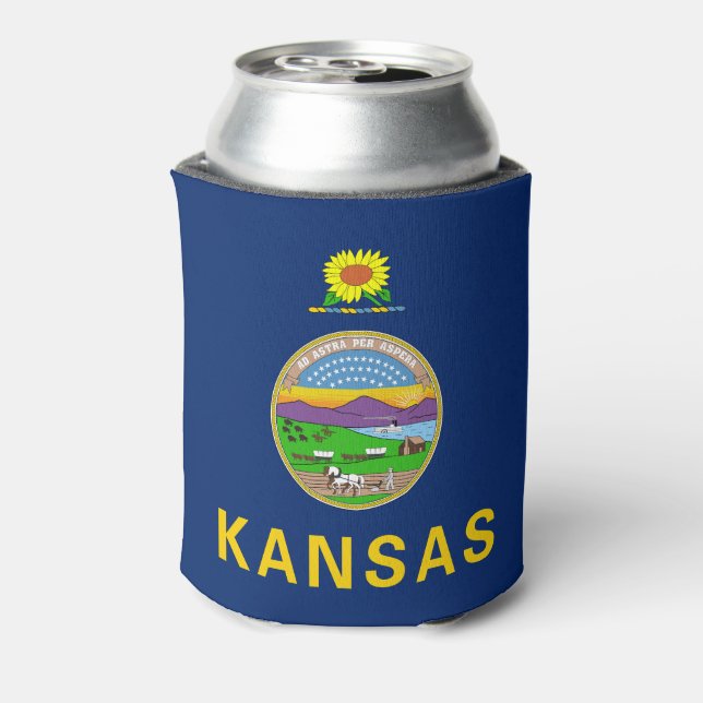 Staatsflagge Kansas Dosenkühler (Kanne Rückseite)