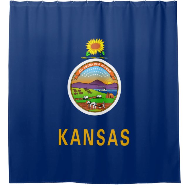 Staatsflagge Kansas Duschvorhang (Vorderseite)