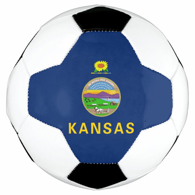 Staatsflagge Kansas Fußball (Vorderseite)