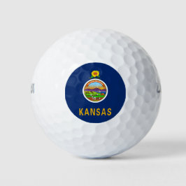 Staatsflagge Kansas Golfball