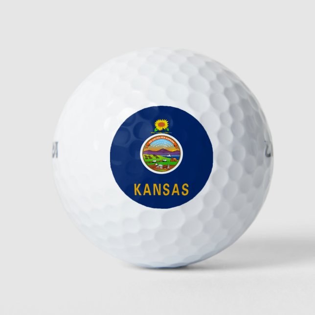 Staatsflagge Kansas Golfball (Vorderseite)