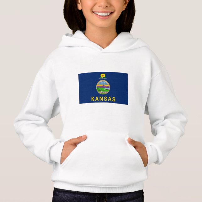 Staatsflagge Kansas Hoodie (Vorderseite)