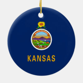 Staatsflagge Kansas Keramik Ornament