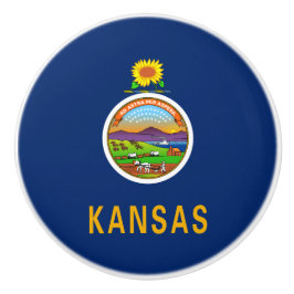 Staatsflagge Kansas Keramikknauf