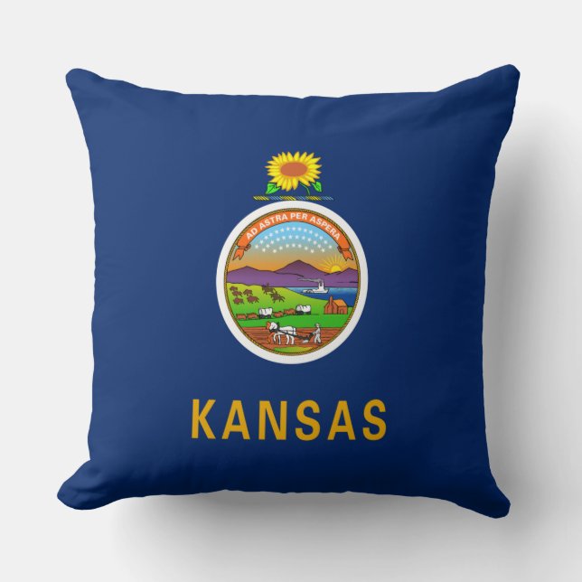 Staatsflagge Kansas Kissen (Vorderseite)