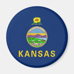 Staatsflagge Kansas Magnet