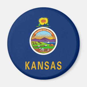 Staatsflagge Kansas Magnet