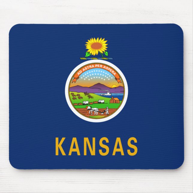 Staatsflagge Kansas Mousepad (Vorne)
