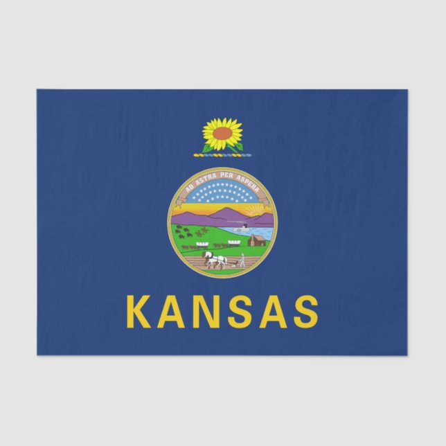 Staatsflagge Kansas Seidenpapier (Vorderseite)