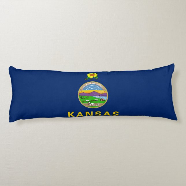 Staatsflagge Kansas Seitenschläferkissen (Rückseite)