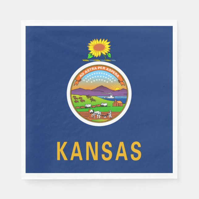 Staatsflagge Kansas Serviette (Vorderseite)