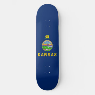 Staatsflagge Kansas Skateboard
