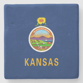 Staatsflagge Kansas Steinuntersetzer