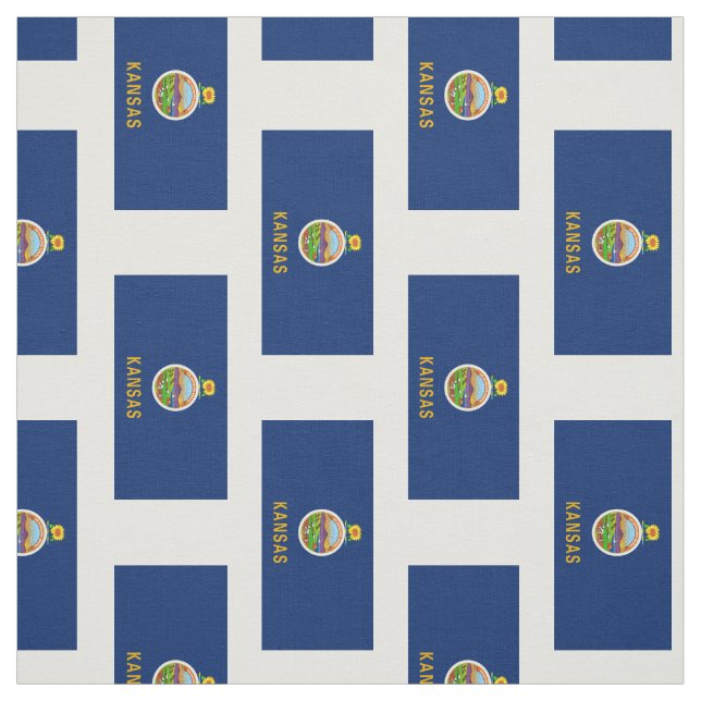 Staatsflagge Kansas Stoff (Muster)