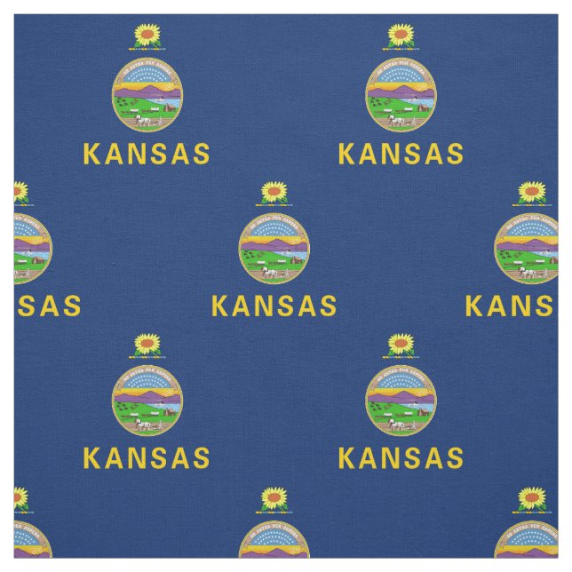 Staatsflagge Kansas Stoff (Muster)